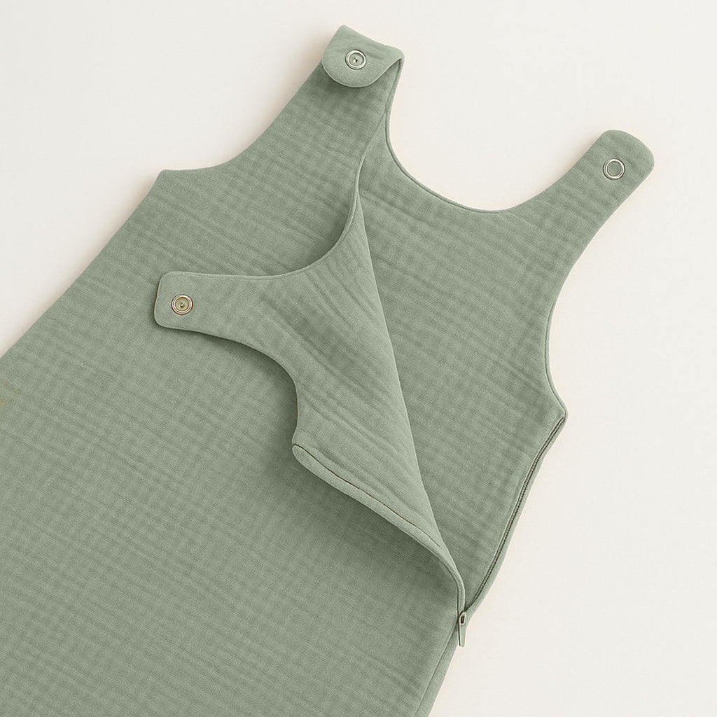 Grüner Sommerschlafsack aus Bio-Baumwolle