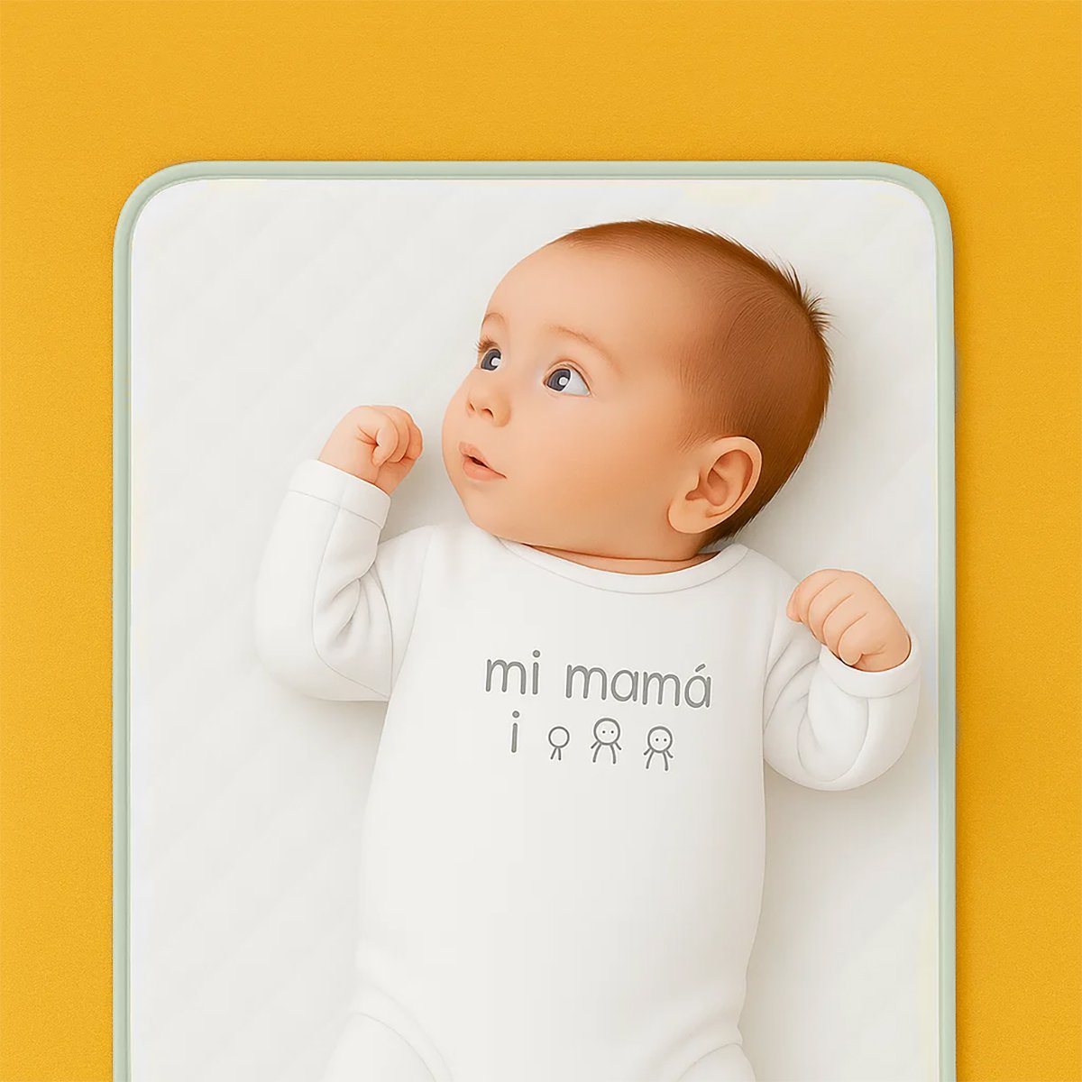 Mobile Wickelunterlage aus Bio-Baumwolle Grün