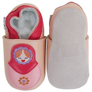 Babyschuhe aus weichem Leder Matriochka