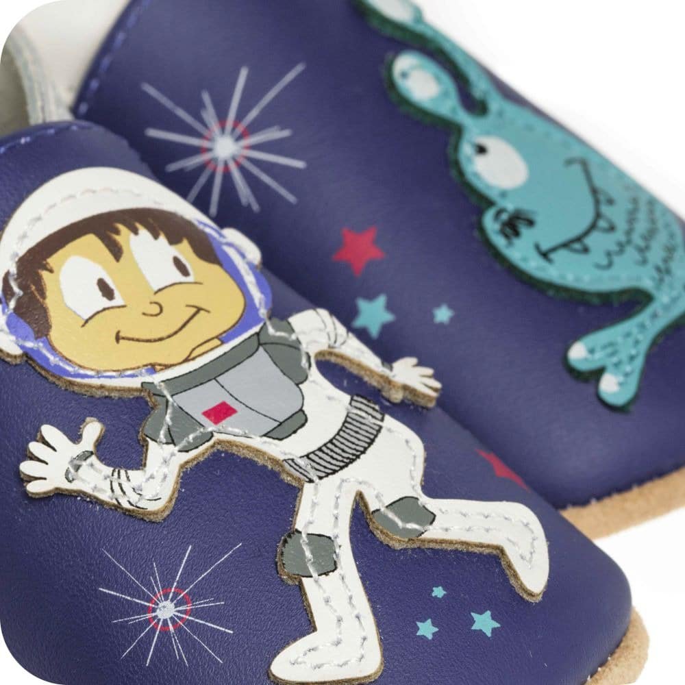 Babyschuhe aus weichem Leder Spationaute