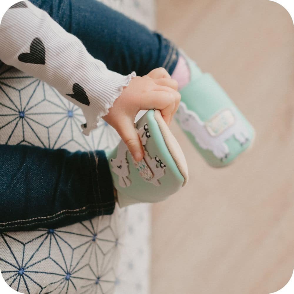 Lamas-Babyhausschuhe aus weichem Leder