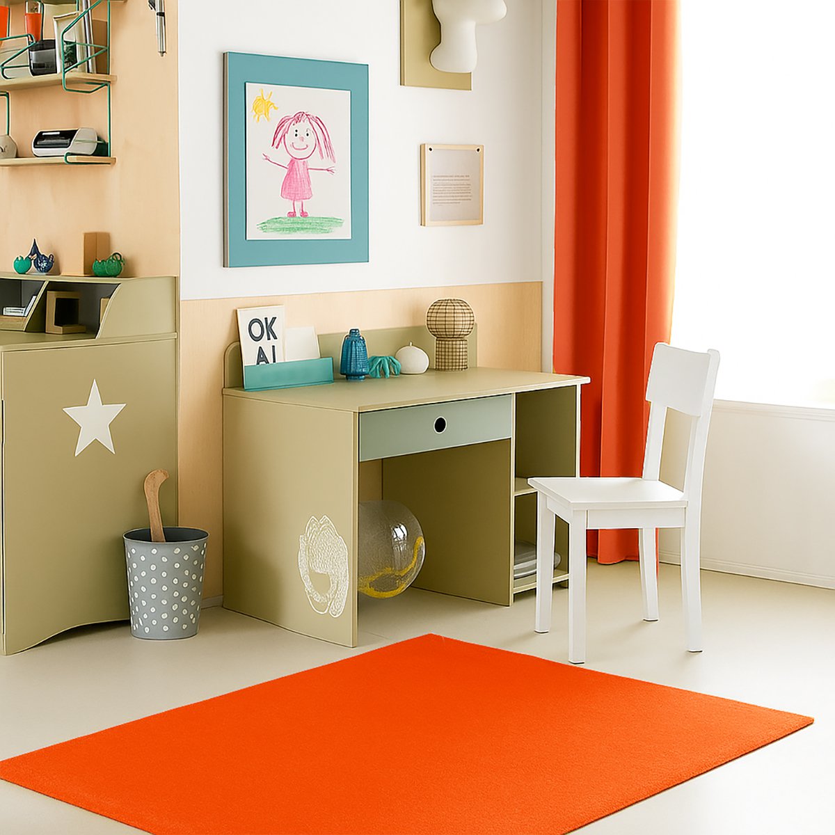 Bio-Baumwollgaze Vorhänge Erdbeer