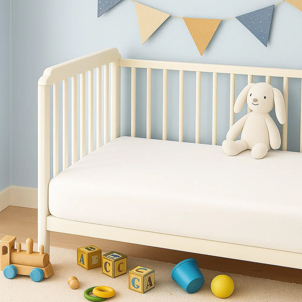 Weiße Spannbettlaken aus Bio-Baumwolle