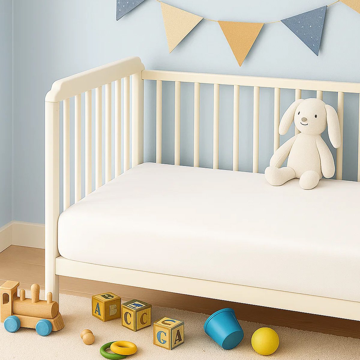 Weiße Spannbettlaken aus Bio-Baumwolle