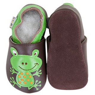 Babyschuhe aus weichem Leder Grenouille Pep's
