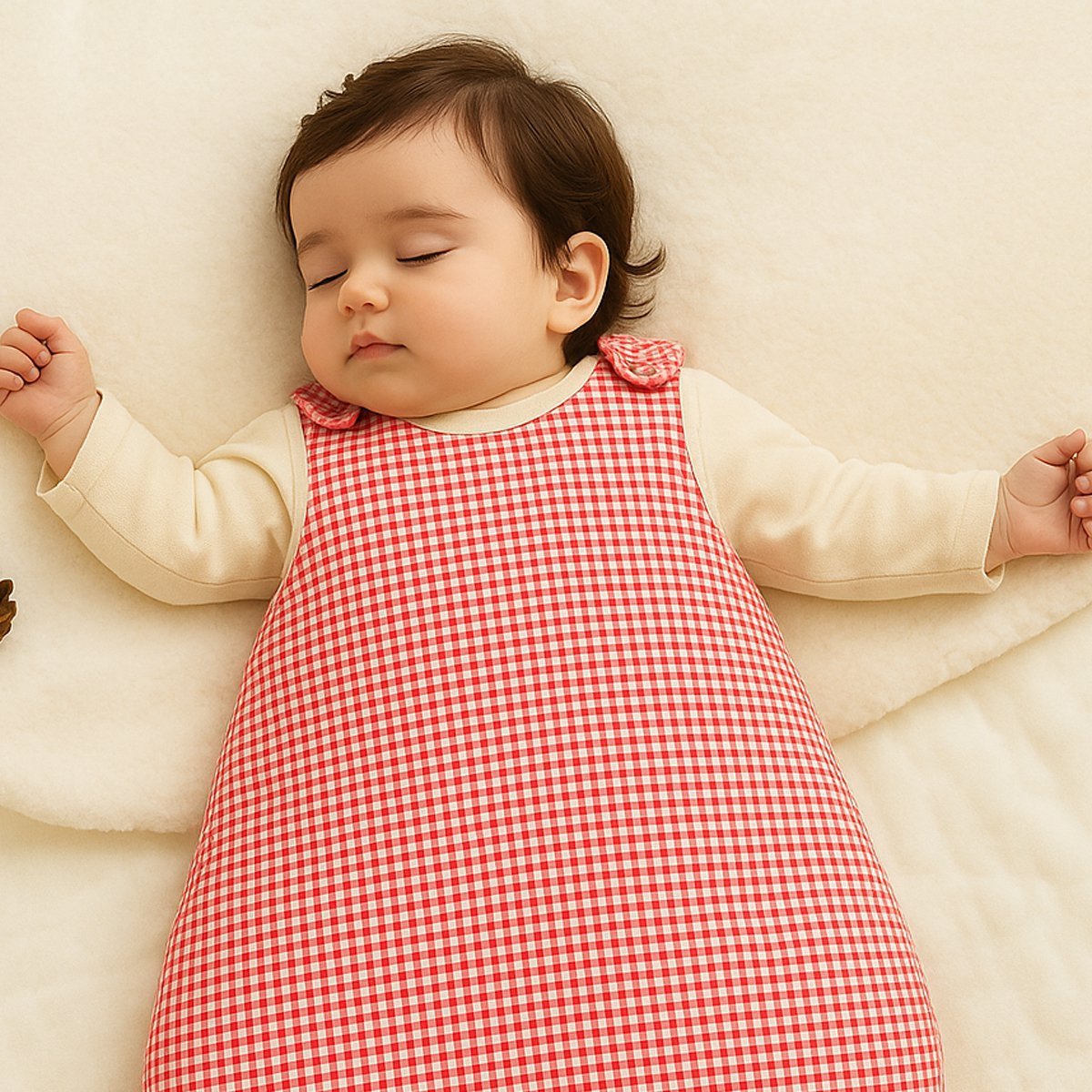 Winterschlafsack aus karierter Bio-Baumwolle