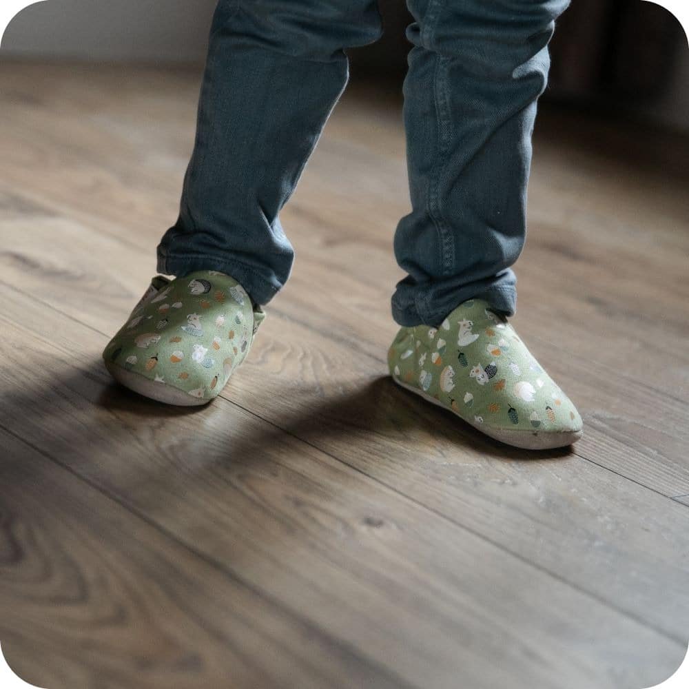 Baby-Baumwollhausschuhe Petit Gris