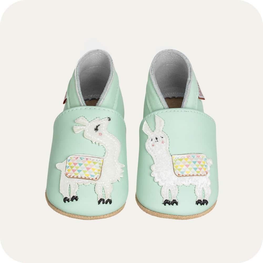 Lamas-Babyhausschuhe aus weichem Leder