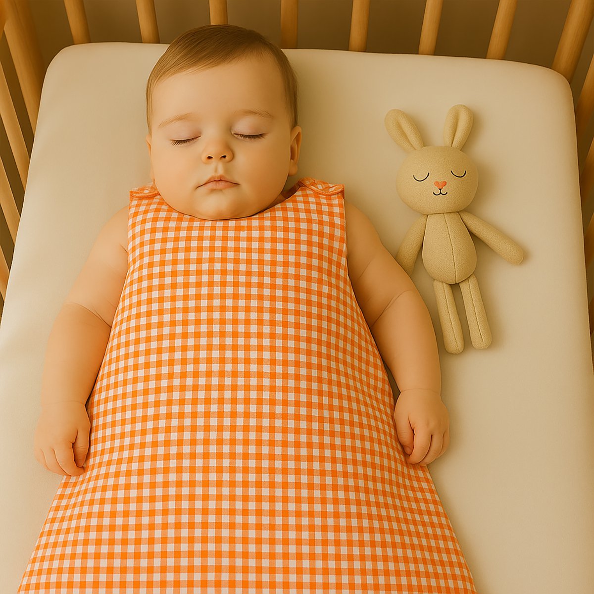 Sommerschlafsack aus Vichy-Bio-Baumwolle