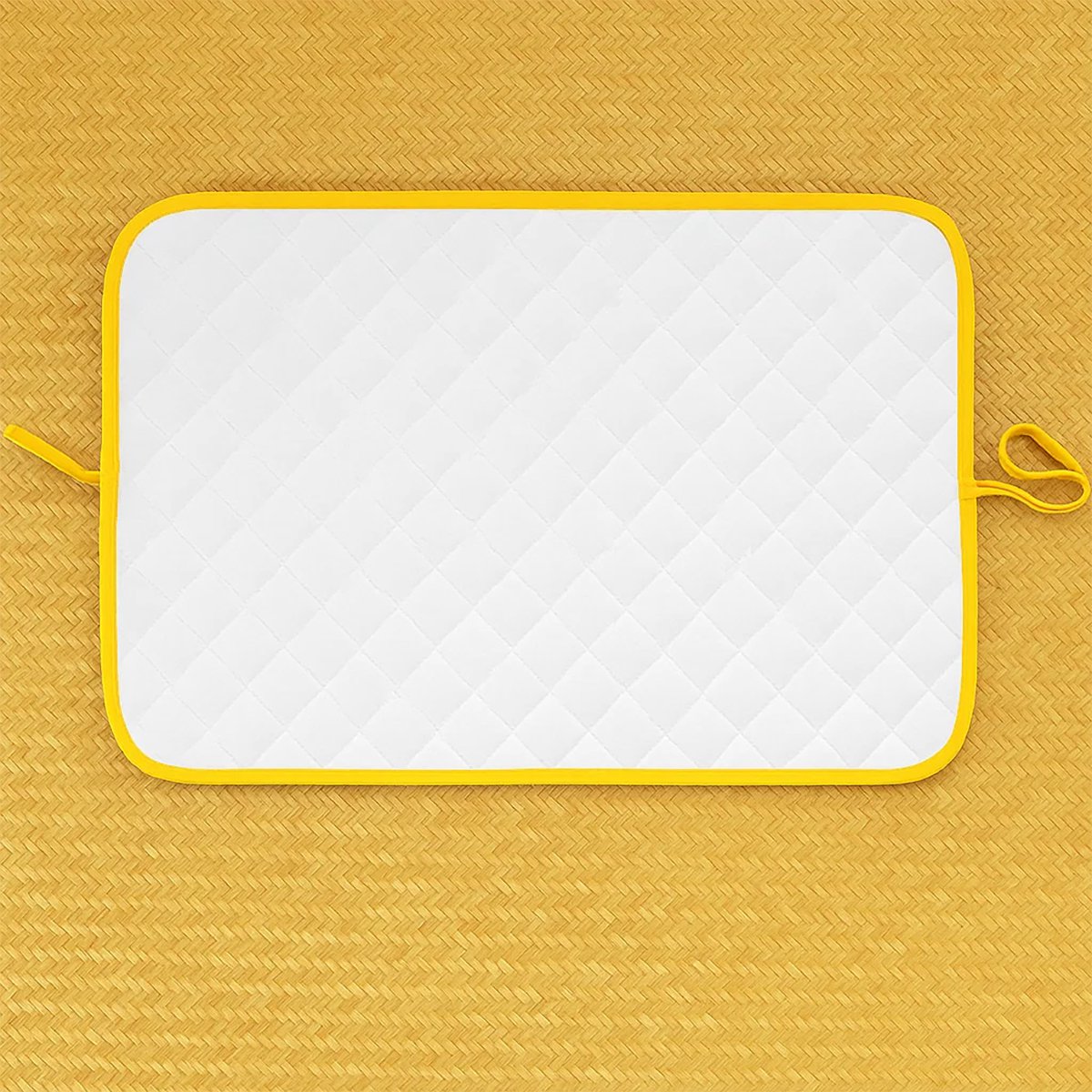 Mobile Wickelunterlage aus Bio-Baumwolle Honigfarbe