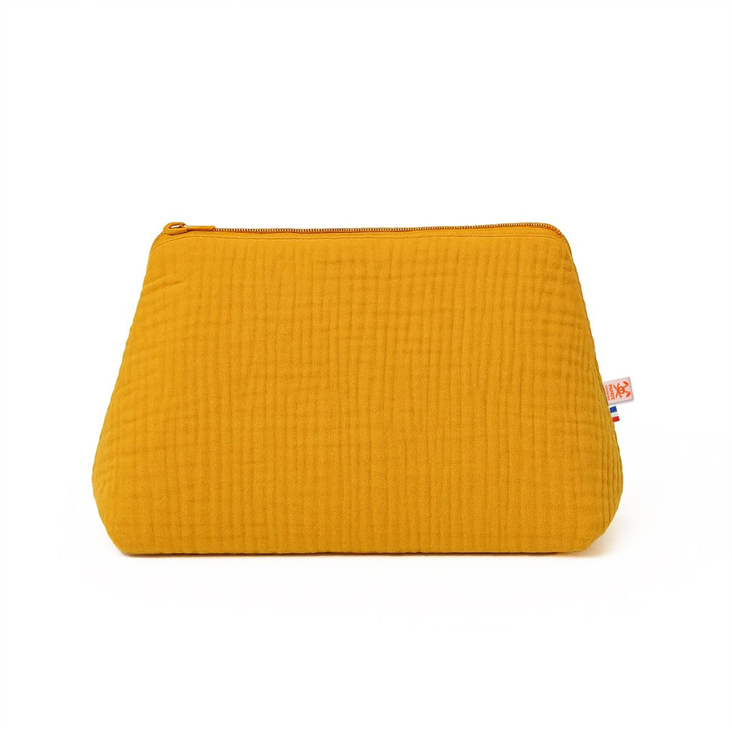 Kulturbeutel aus Bio-Baumwolle Honigfarbe