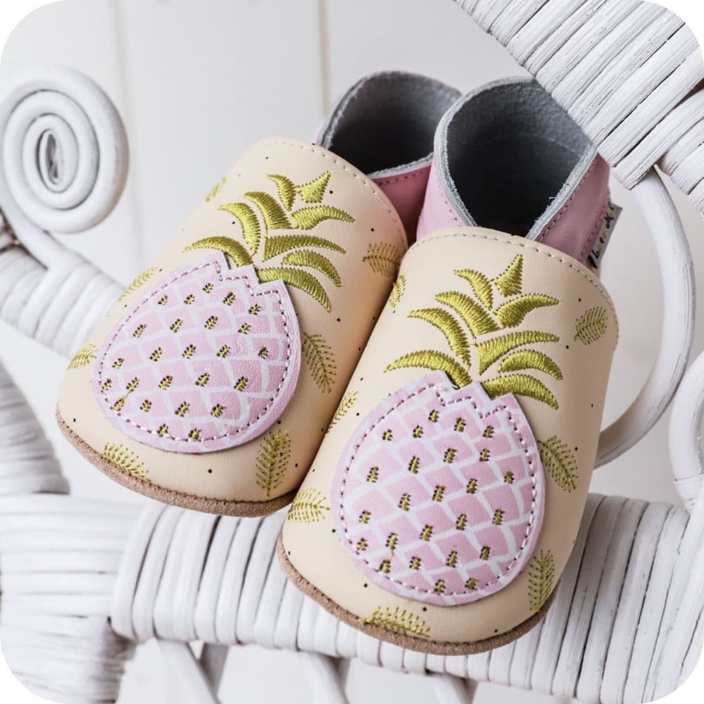 Babyschuhe aus weichem Leder Ananas