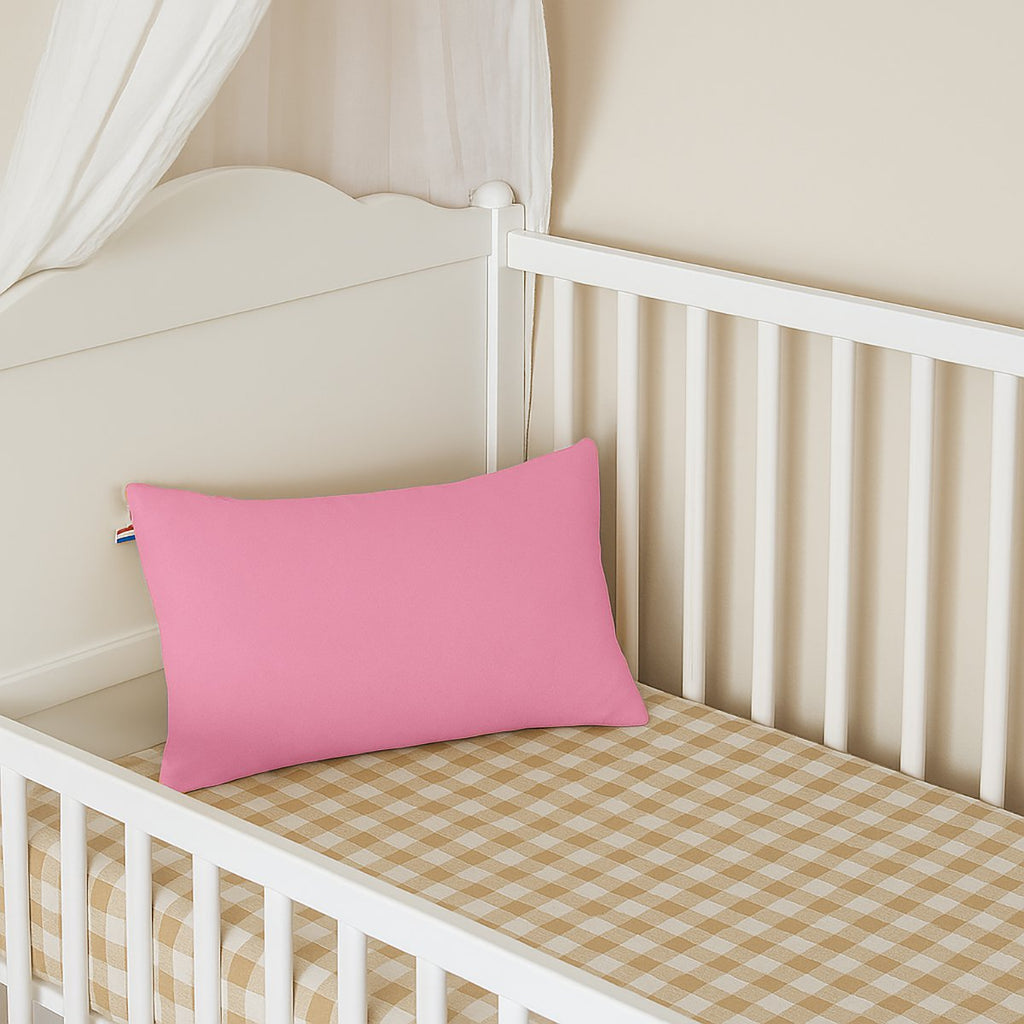 Rechteckiges Kissen aus Bio-Baumwolle Rosa