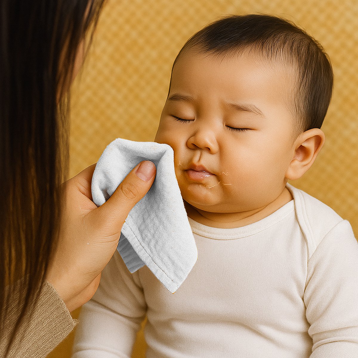 Spucktücher aus weißer Bio-Baumwolle