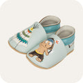 Babyschuhe aus Weichem Leder Indianer und Tipi