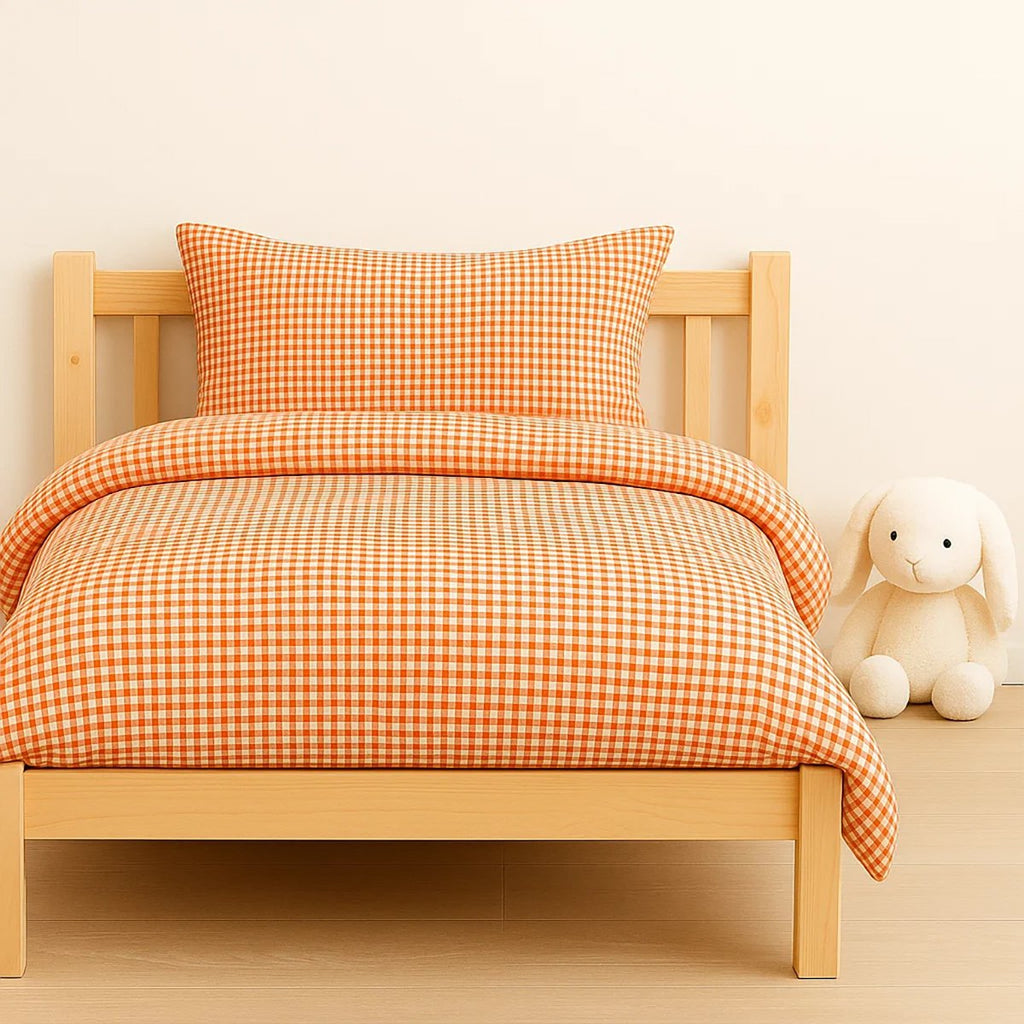 Bettbezug aus Vichy Bio-Baumwolle