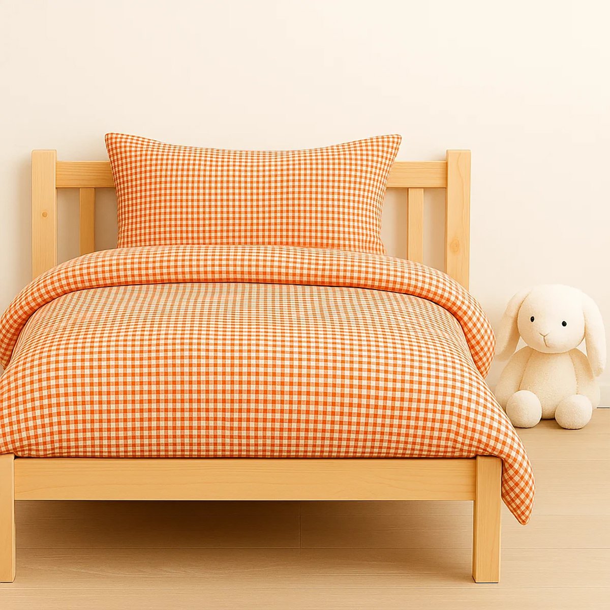 Bettbezug aus Vichy Bio-Baumwolle