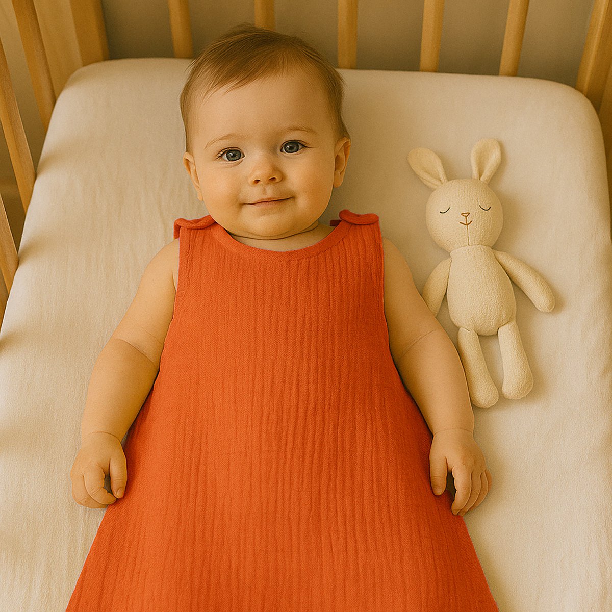 Sommerschlafsack aus Bio-Baumwolle Erdbeer