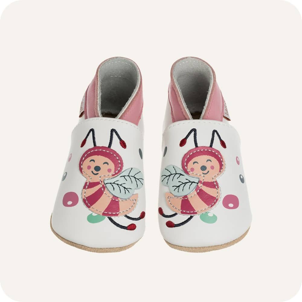 Babyschuhe aus weichem Leder Bienen