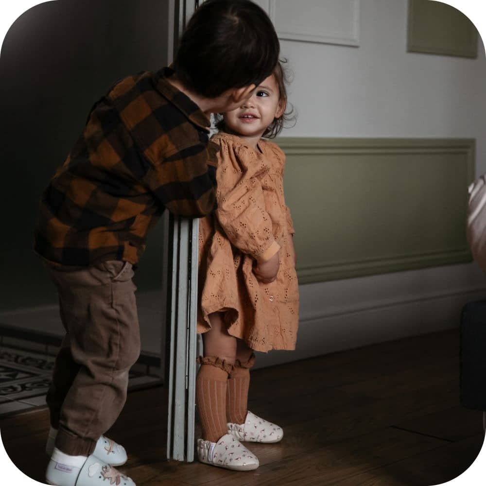 Babyhausschuhe Rouge-Gorge aus Baumwolle