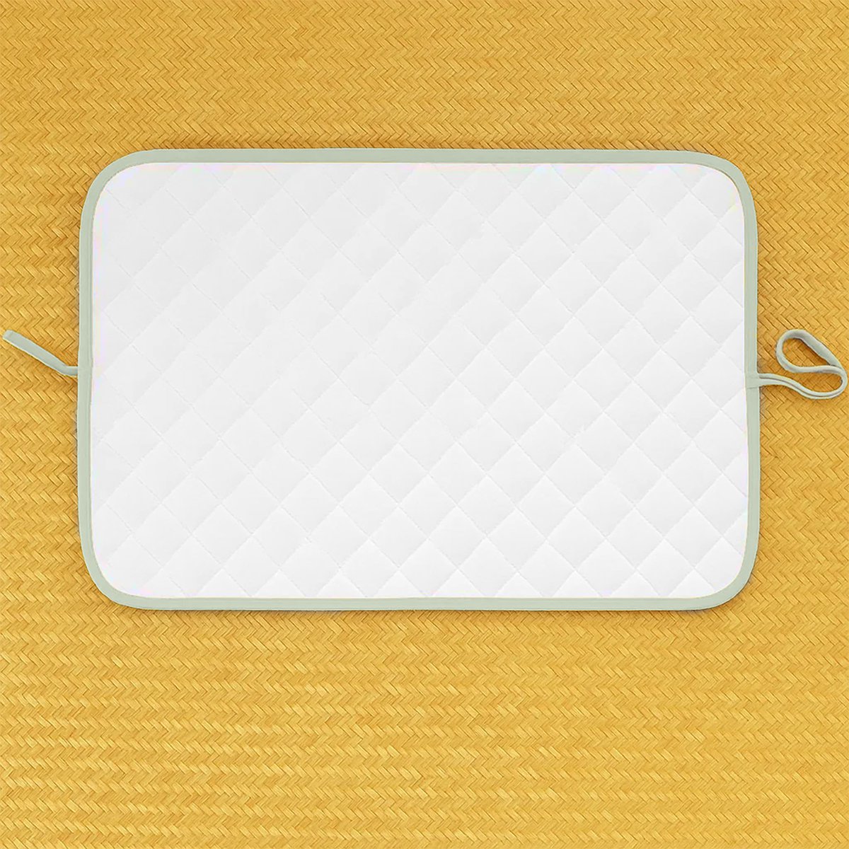 Mobile Wickelunterlage aus Bio-Baumwolle Grün