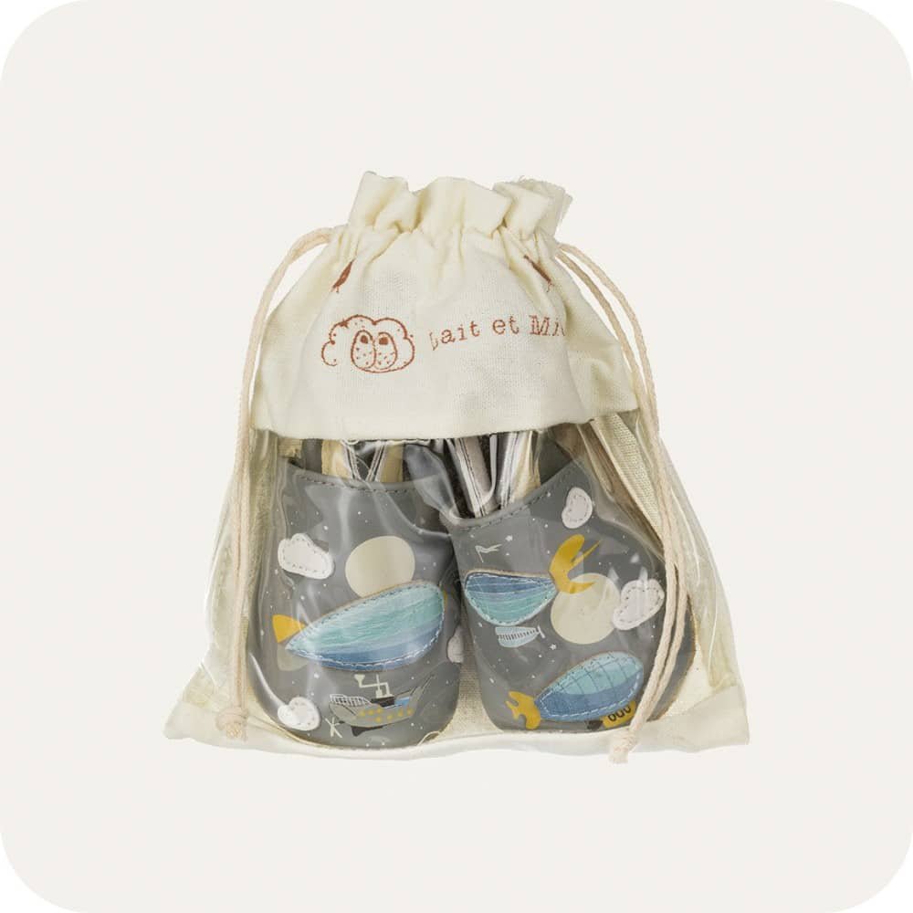Zeppelin-Babyhausschuhe aus weichem Leder