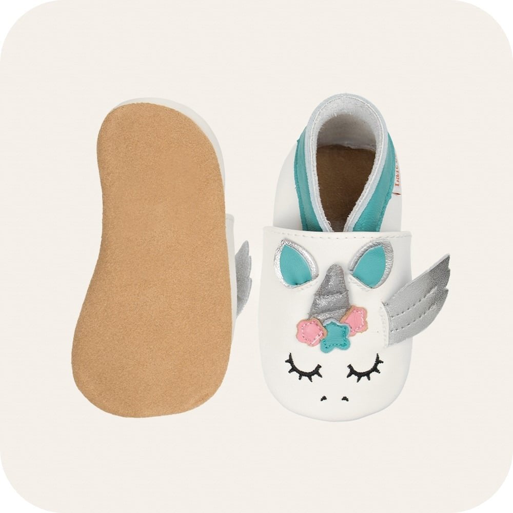 Babyschuhe aus weichem Leder Einhorn