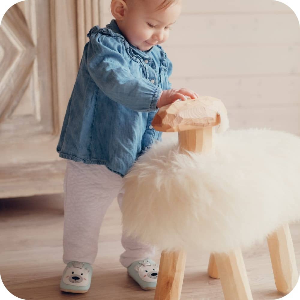 Babyschuhe aus weichem Leder Bear King