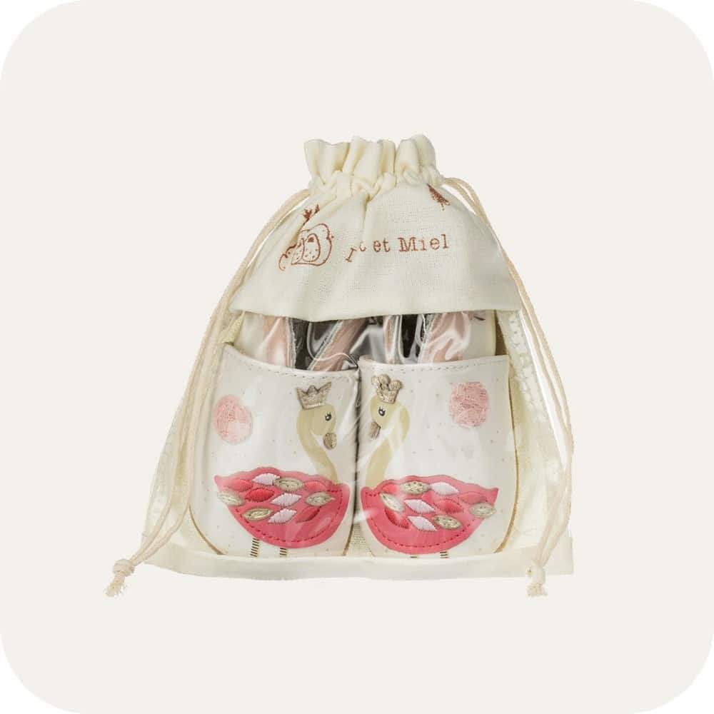 Babyschuhe aus weichem Leder Rosa Flamingos