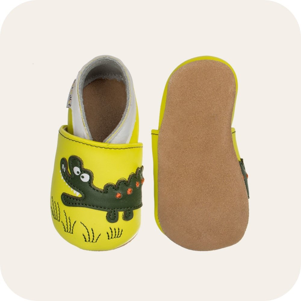Babyschuhe aus weichem Leder Croc'Savane