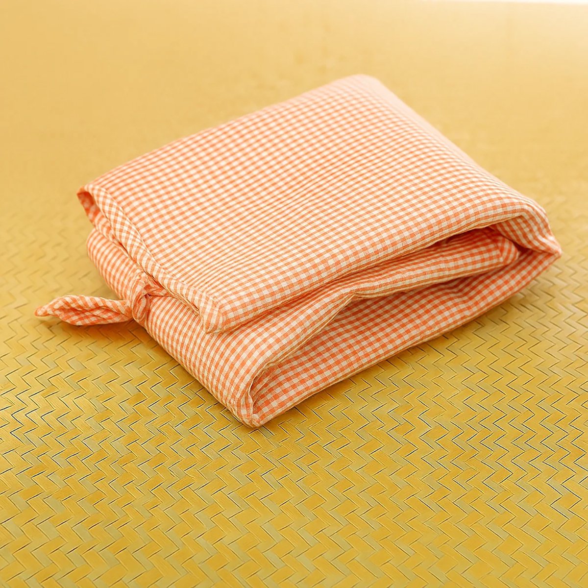 Mobile Wickelunterlage aus Bio-Baumwolle Vichy