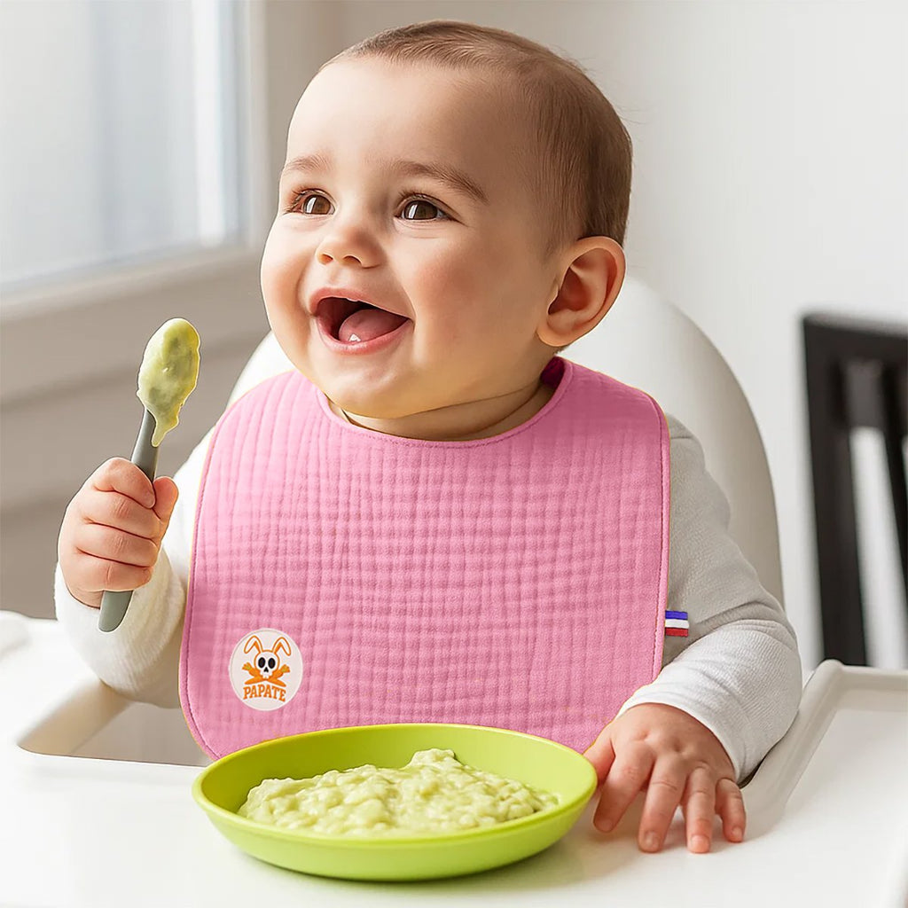 Lätzchen aus Bio-Baumwolle Rosa