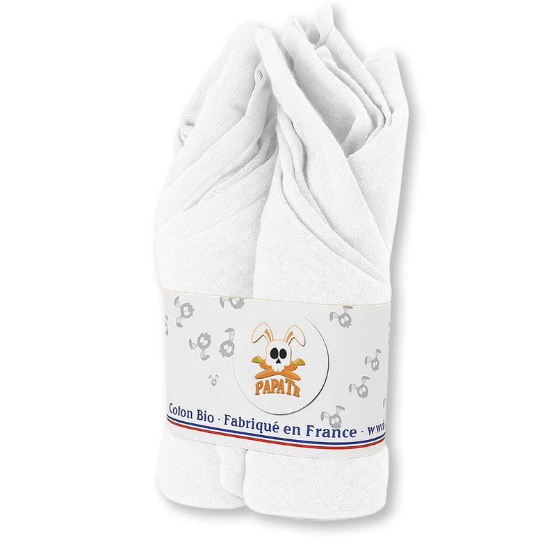 Spucktücher aus weißer Bio-Baumwolle