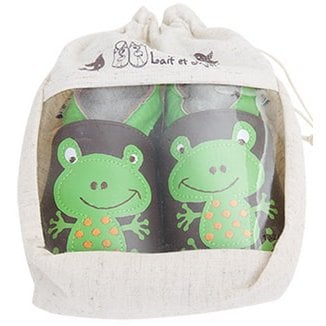 Babyschuhe aus weichem Leder Grenouille Pep's