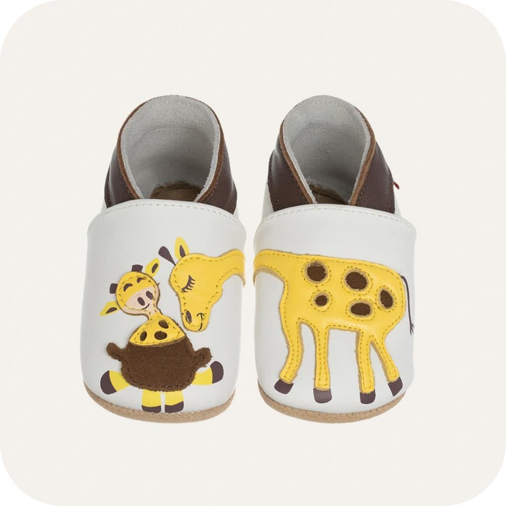 Babyschuhe aus weichem Leder Giraffe
