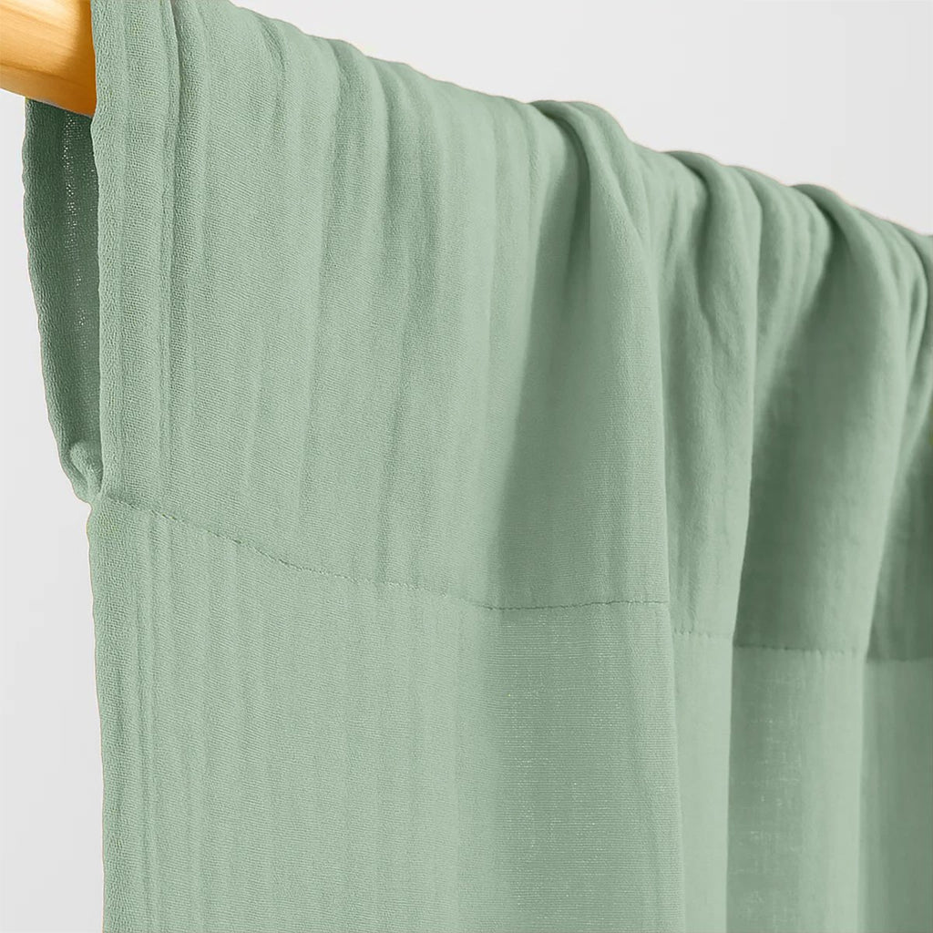 Grüne Bio-Baumwollgaze Vorhänge