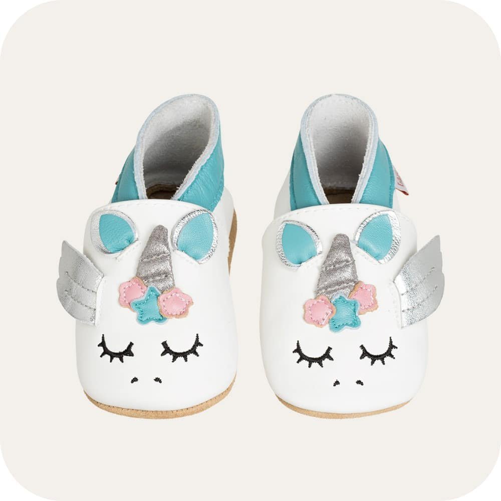 Babyschuhe aus weichem Leder Einhorn