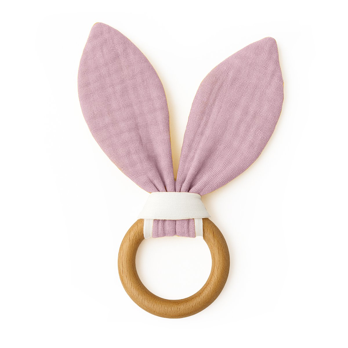 Beißring aus Bio-Baumwolle Rosa