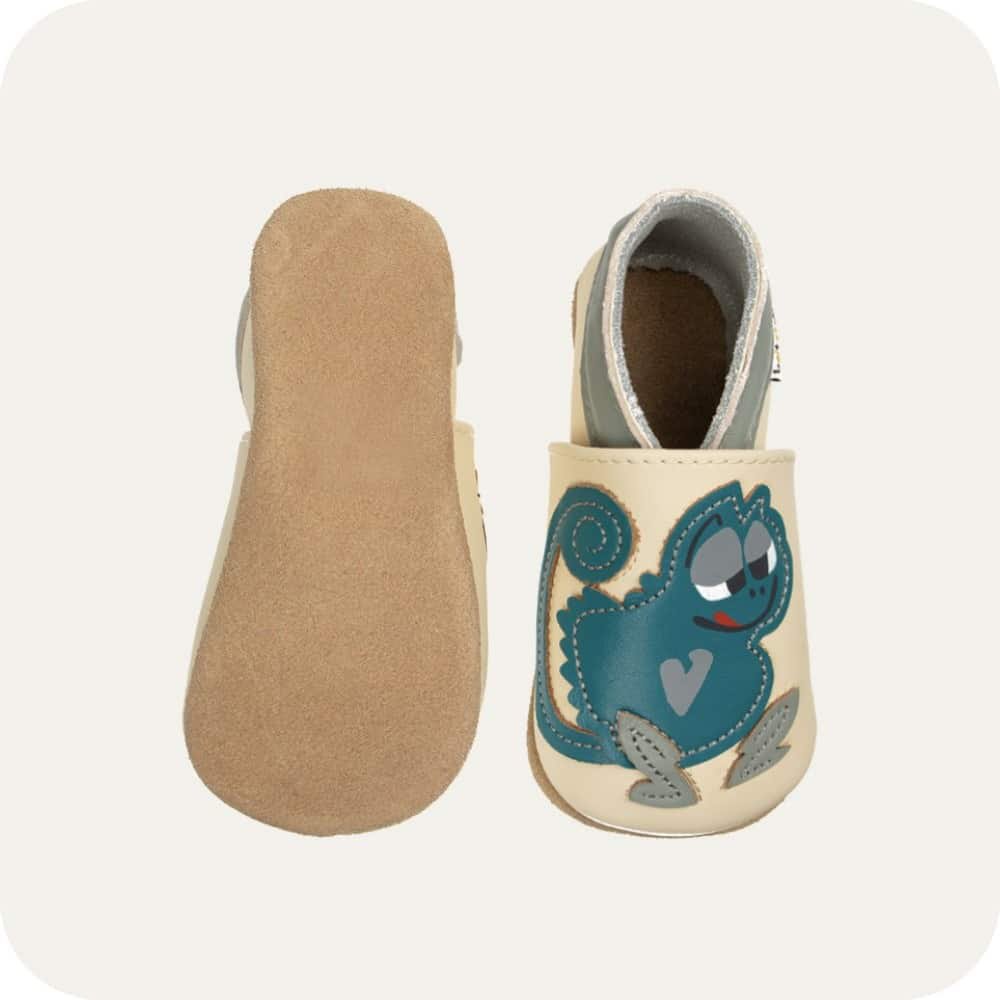 Babyschuhe aus weichem Leder Gefräßiges Chamäleon