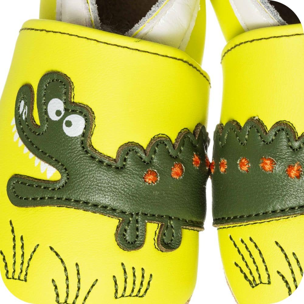 Babyschuhe aus weichem Leder Croc'Savane