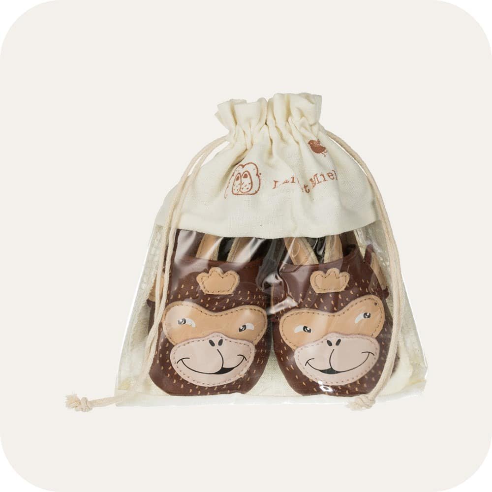 Extra flexible Leder Hausschuhe Affe