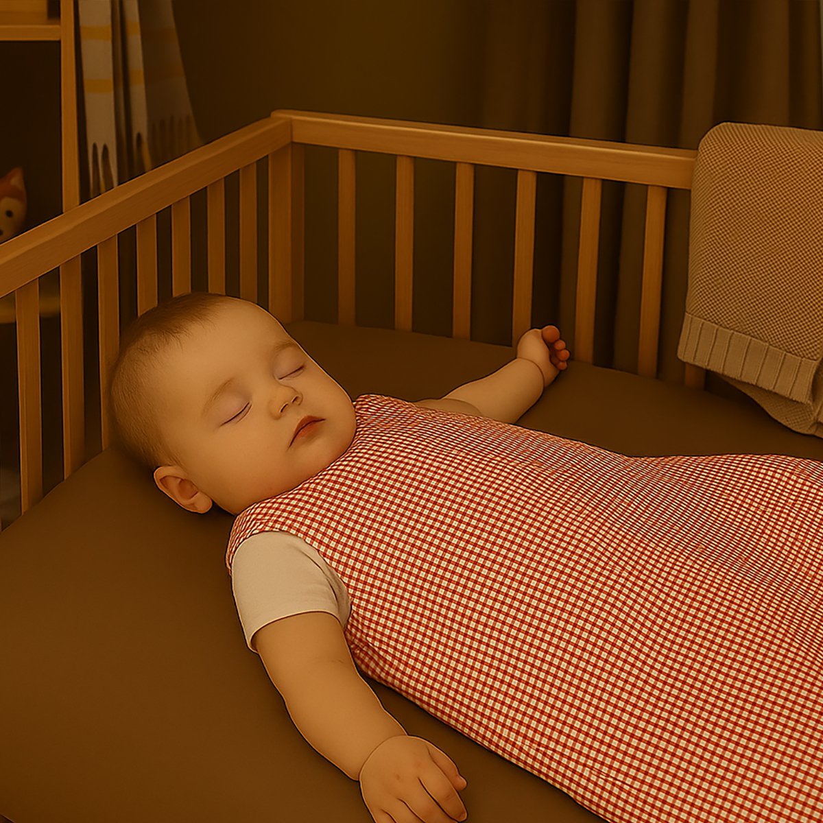 Winterschlafsack aus karierter Bio-Baumwolle