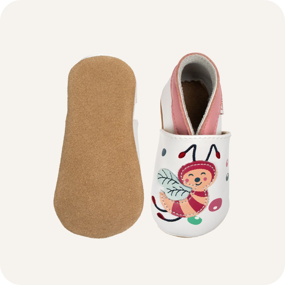 Babyschuhe aus weichem Leder Bienen
