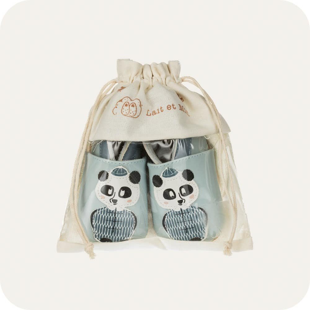 Panda-Babyhausschuhe aus weichem Leder