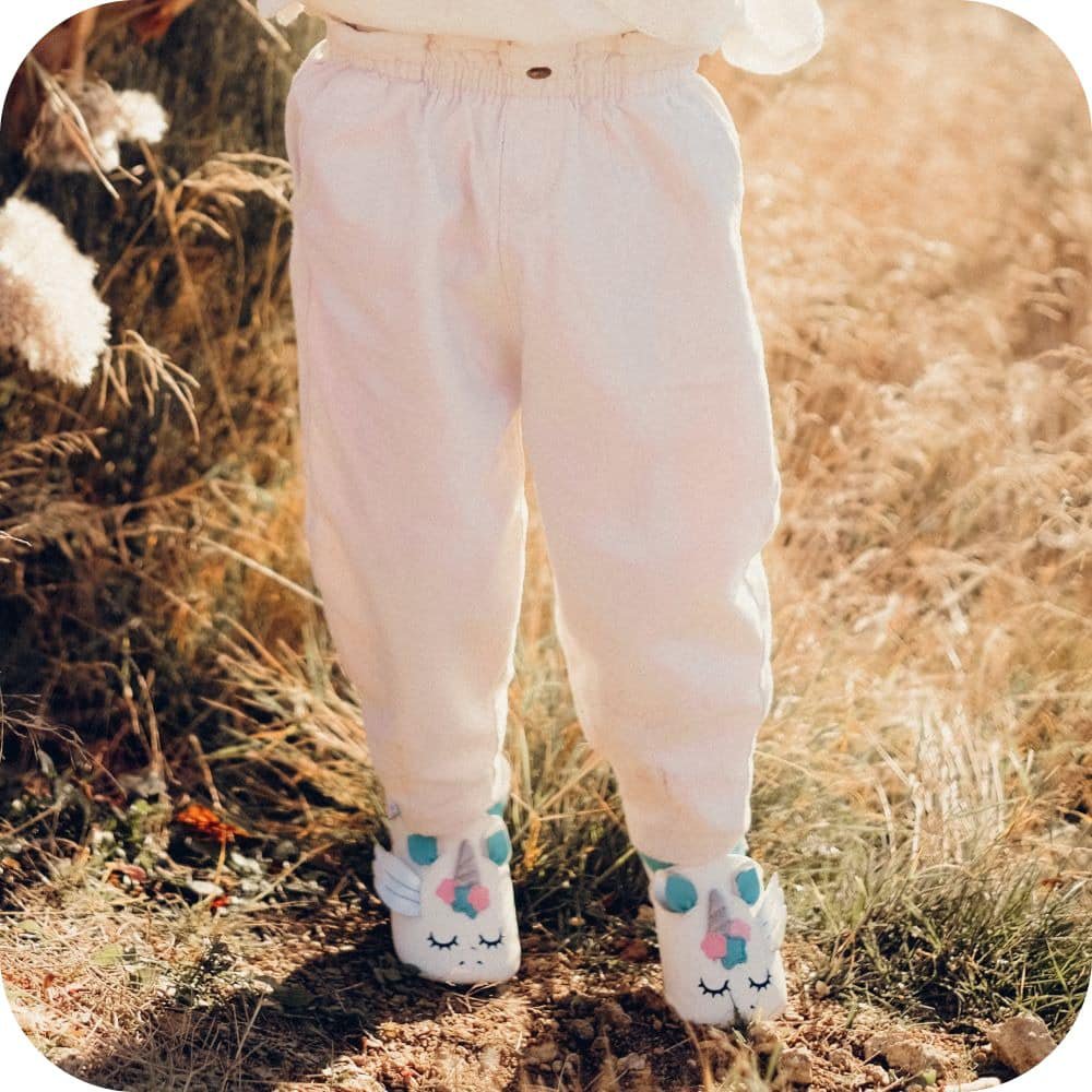 Babyschuhe aus weichem Leder Einhorn