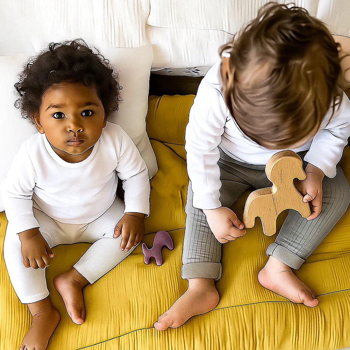 Steppdecke aus Bio-Baumwolle Honigfarbe