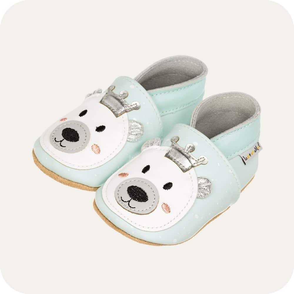 Babyschuhe aus weichem Leder Bear King