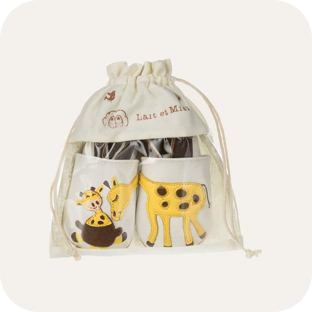 Babyschuhe aus weichem Leder Giraffe