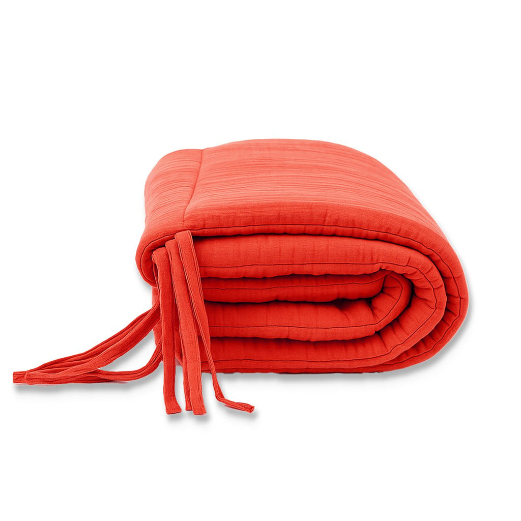 Bettnestchen aus Bio-Baumwolle Erdbeerfarbe