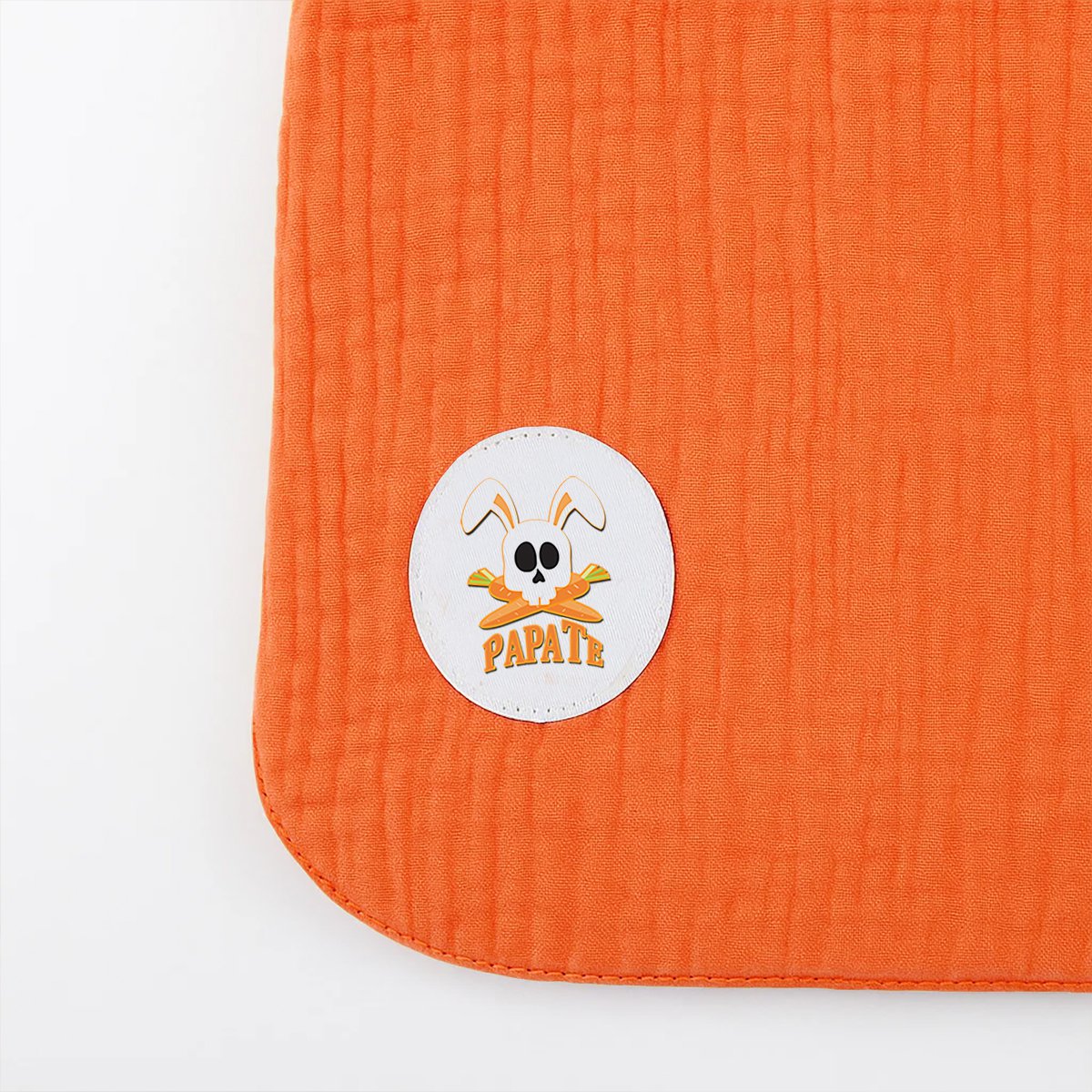 Lätzchen aus Bio-Baumwolle Erdbeerfarbe